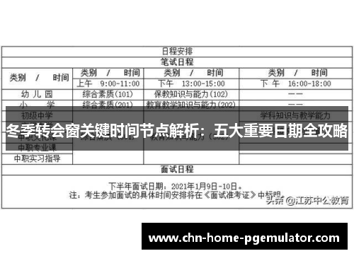 冬季转会窗关键时间节点解析:五大重要日期全攻略 冬季转会窗关键时间节点解析:五大重要日期全攻略
